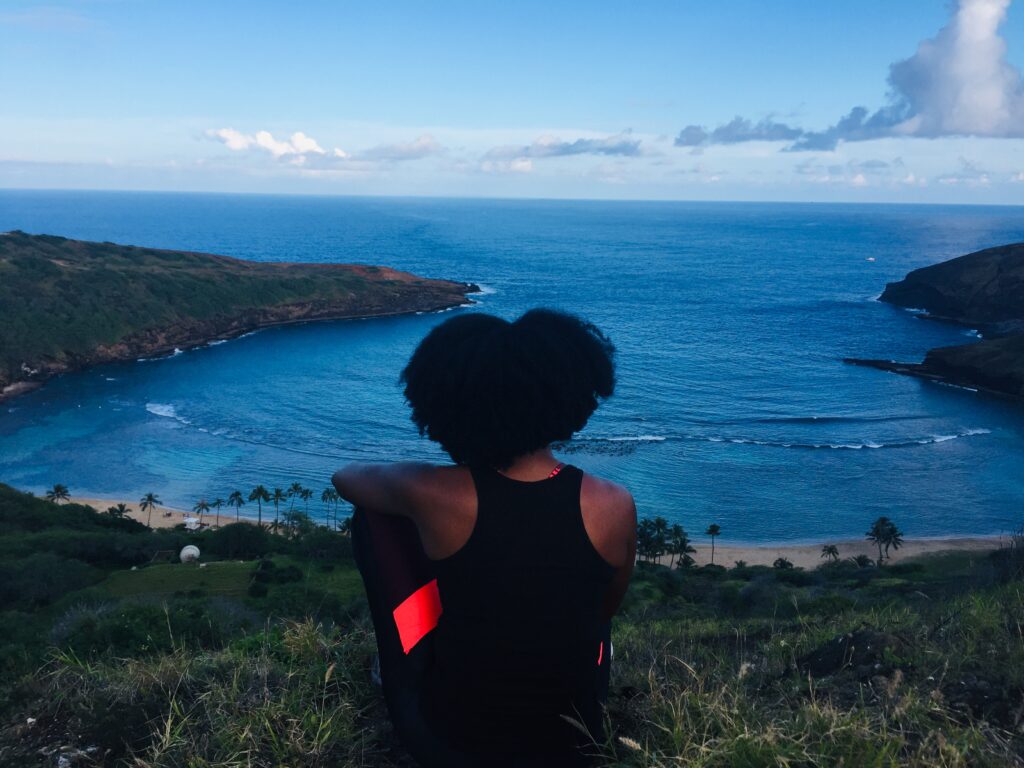 Ricshara Knight at Hanauma Bay, Hawaii Kai, Oahu