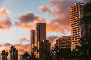 Waikiki Sunset on building